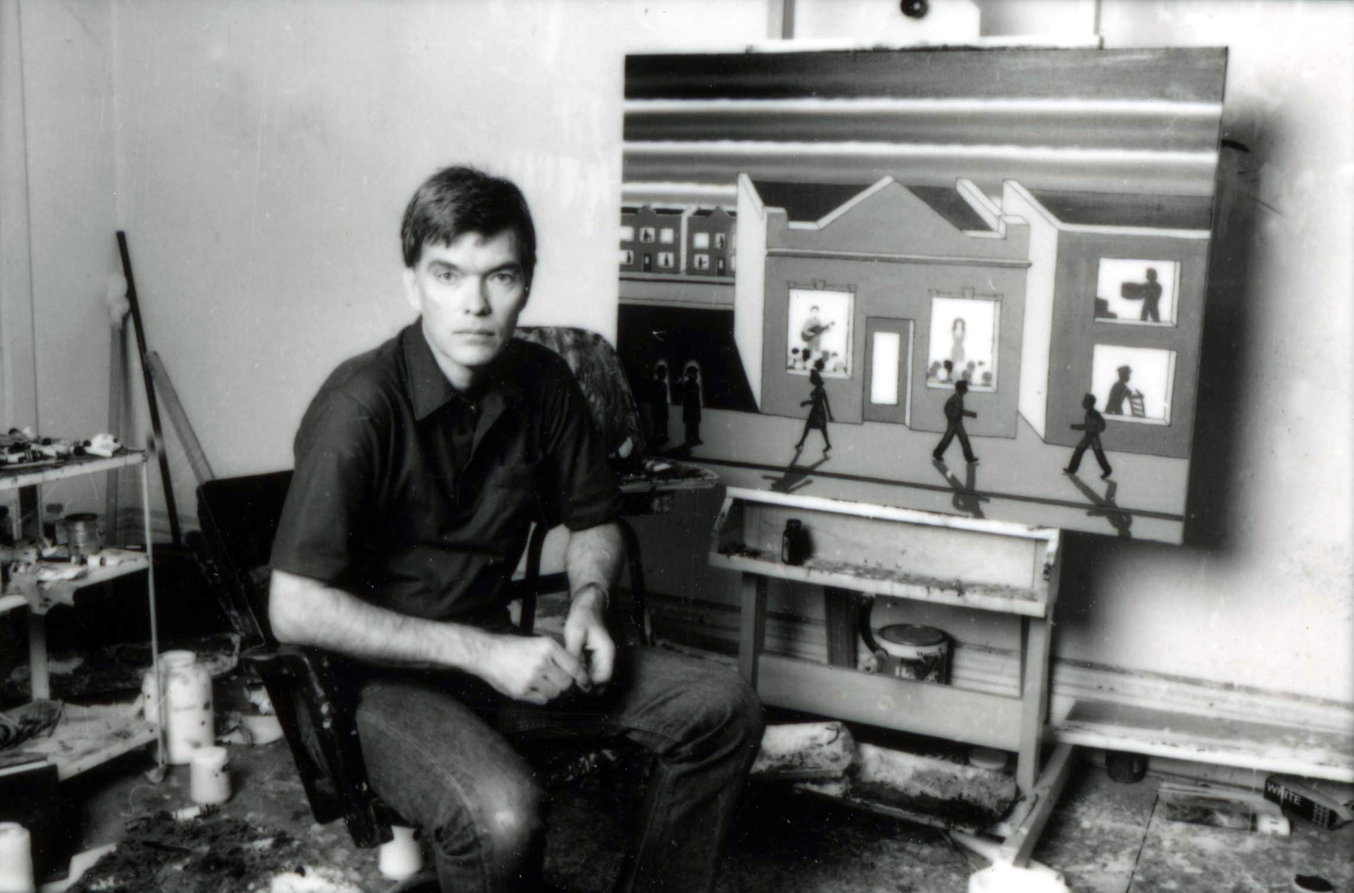 Roger Brown in his Chicago studio, 1983. Photo: William H. Bengston