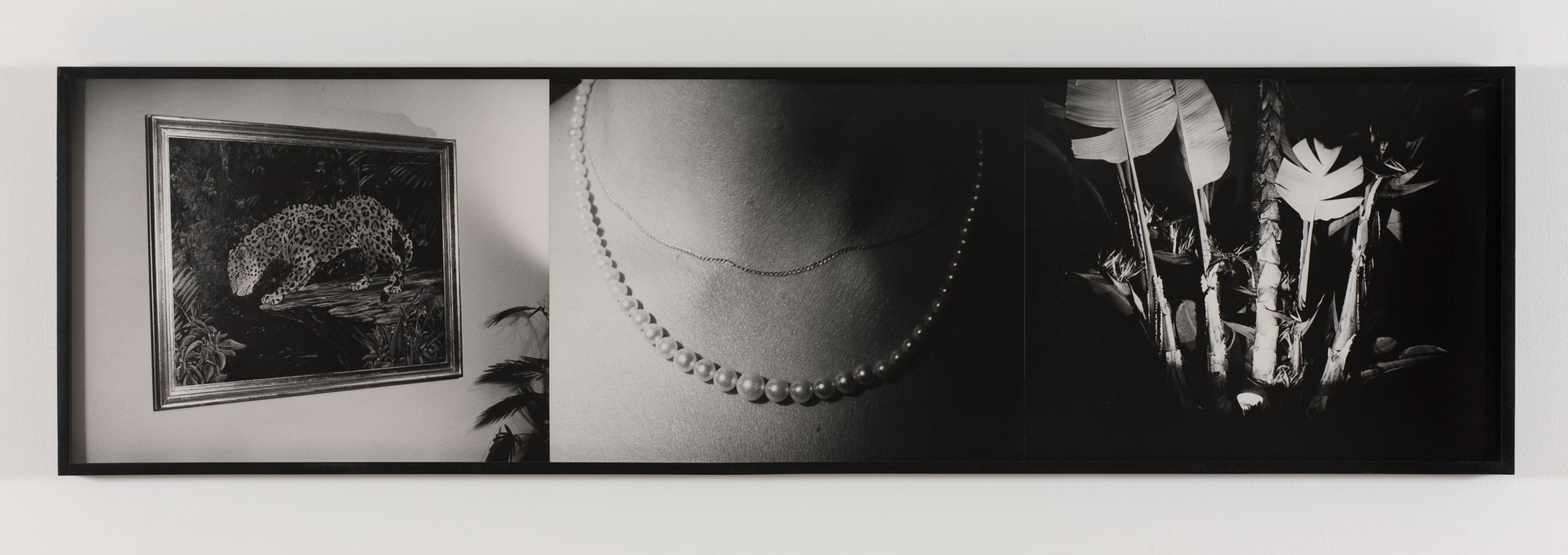 William Leavitt, <em>The Tropics</em>, 1974. Three black and white photographs, 15-1/2 x 19-3/4 in each.