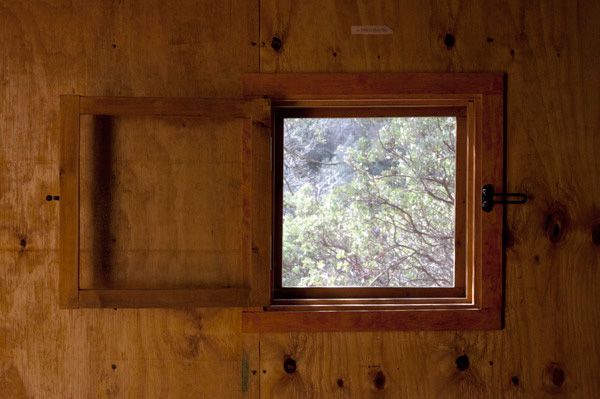 James Benning, <em>Ted Kaczynski Cabin: Window (detail)</em>, 2008. Photograph.