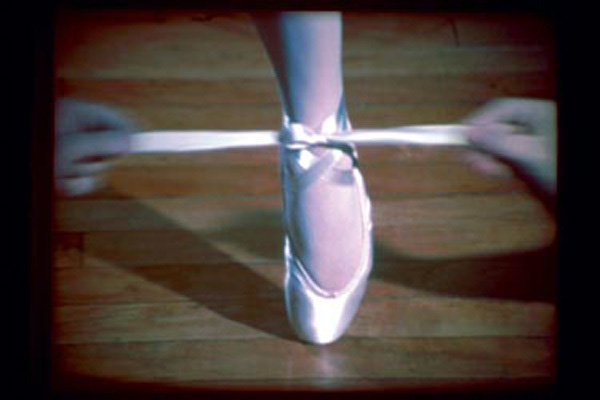 Jack Goldstein, still from <i>A Ballet Shoe</i>, 1975. 16mm film, 19 sec. 