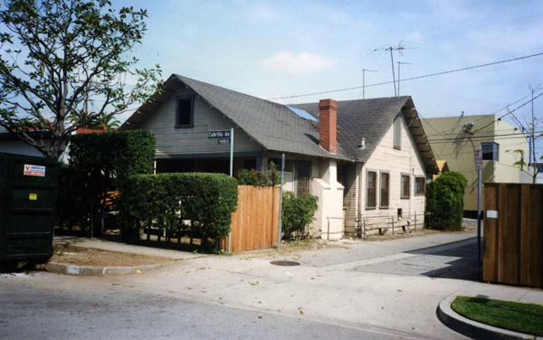 Alexander's former residence at 1439 Cabrillo Avenue, Venice, California, photographed in 1996. Courtesy of Anthony Pearson.