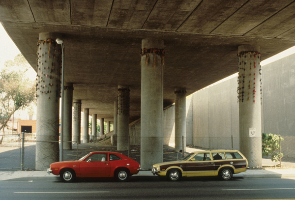 Senga Nengudi, <em>Freeway Fets</em>, 1978. Installation, mixed media.