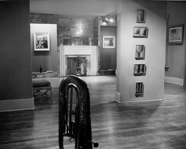 Rene Magritte exhibition at the Copley Galleries, ca. 1949. Photographer unknown. Courtesy of the William Nelson Copley papers, Archives of American Art, Smithsonian Institution.