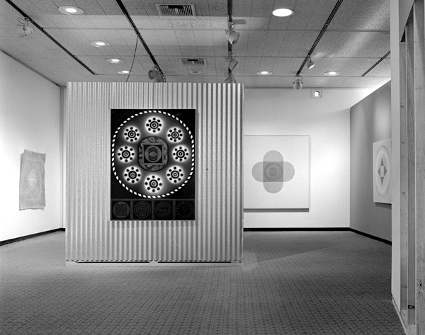 Installation photo of Billy Al Bengston’s exhibition at LACMA, 1968. Photo © Museum Associates/LACMA.
