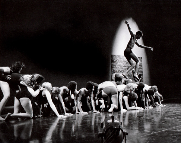 <em>Ceremony of Us</em>, 1969. Choreographed and performed by Anna Halprin, San Francisco Dancers' Workshop and Studio Watts School for the Arts. Performance at the Mark Taper Forum, February 27, 1969. Photo courtesy of Anna Halprin.