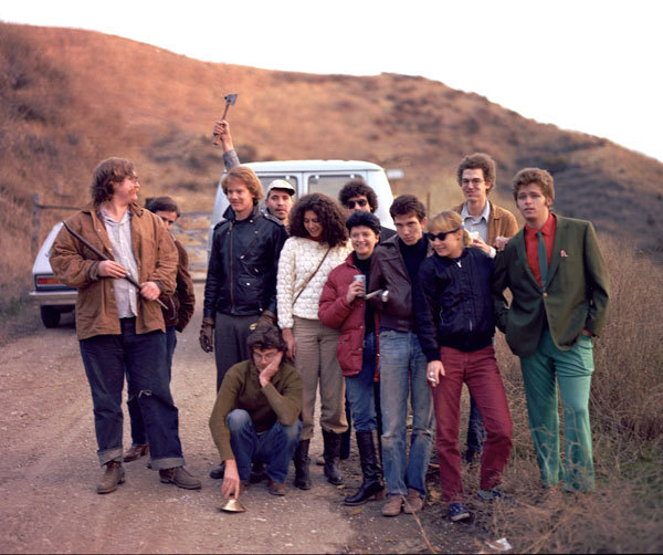 Shaw (right) and classmates at CalArts, ca. 1976-78.